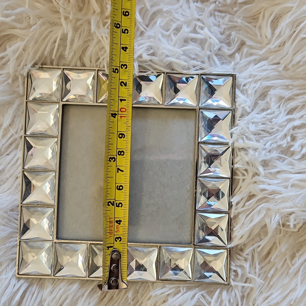 GEMSTONE BLING HOME DECOR SET PICTURE FRAME TRINKET BOXES - Picture 9 of 15